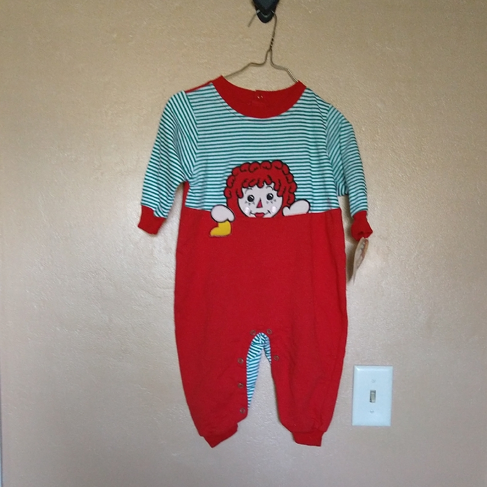 Snowden Red and Green Striped Kids One Piece Suit Size 28 Months